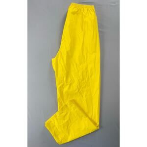Columbia Vintage Pull Over Water Resistant Rain Pants. Bright Yellow, Japan L.